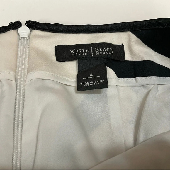 WHITE HOUSE BLACK MARKET SKIRT-SIZE 4 ZEBRA PRINT AND FLOWERS - Picture 7 of 12